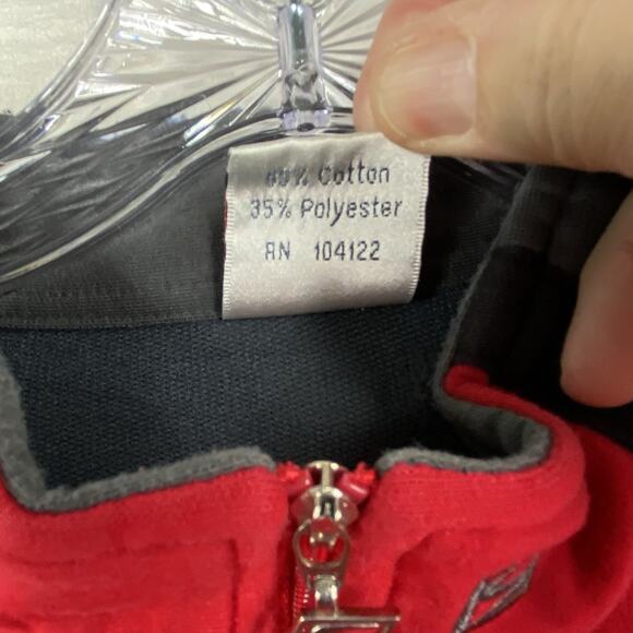 Odlo Sweatshirt Mens L Red Gray Long Sleeve Running Performance Pullover 1/4 Zip - Picture 7 of 11